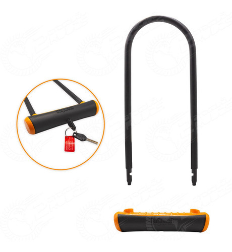Candado en U para bicicleta Onguard Neons 8152, color naranja