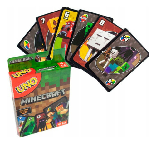 Uno Minecraft 108 Cartas Jogo Edição Especial Primeira Linha