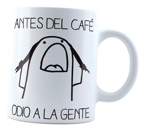 Taza De Ceramica Flork Antes Y Despues Del Café