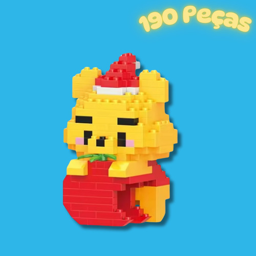 Mini Bloco De Montar Desenho Animado Bricks Com 207 Peças