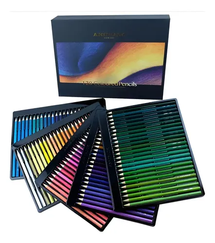 Kit 120 Lápis De Cor Profissional Premium Estojo Completo | Frete grátis
