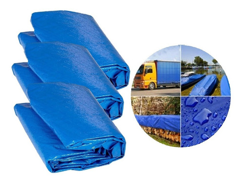 Pack 3 Lonas Cobertor Carpa Toldo Multiusos Impermeable 3x4m