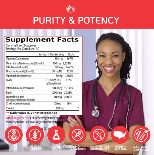 The Enclare Nutrition Complejo Vitaminas B12 60 Cápsulas