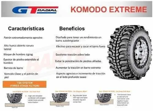 Llanta GT Radial Savero Komodo Mud Extreme LT 31/10.50R15 Llanta GT Radial Savero Komodo Mud Extreme LT 31/10.50R15