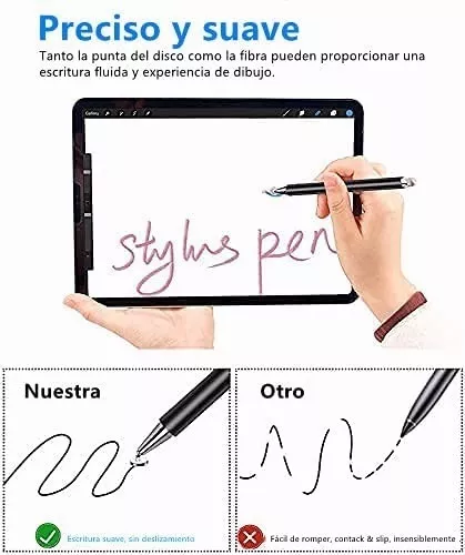 Lapiz para Tablet Tactil 3pcs Universal Stylus Pen Lapiz Digital 2 En 1  Lápiz Tactil con 1 Guantes de Dibujo Compatible Tabletas Pantalla Táctil