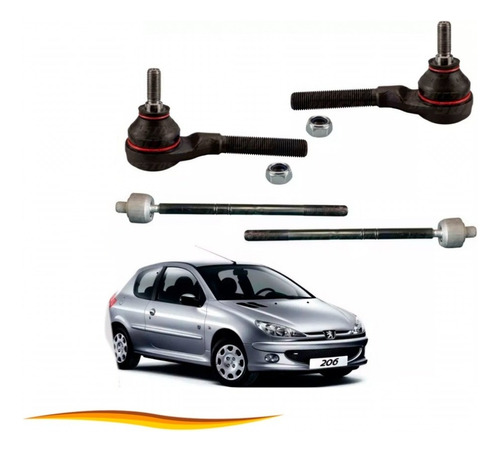 Brazos Axiales Con Terminales Peugeot 206 2004 2010