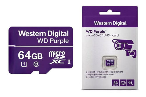 Imagen 1 de 7 de Memoria Micro Sd 64 Gb Western Digital Purple