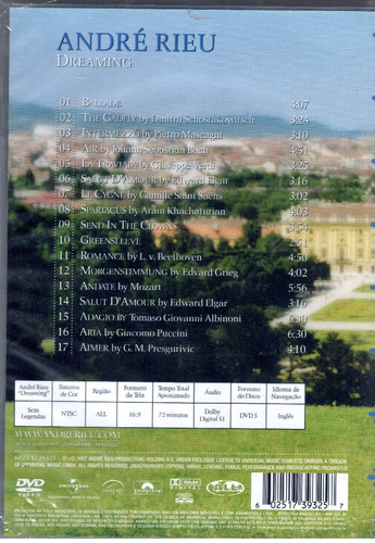 Dvd - André Rieu - Dreaming