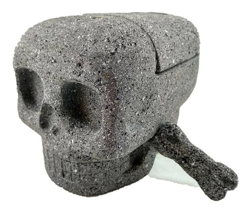 Molcajete Volcanico Con Forma De Craneo