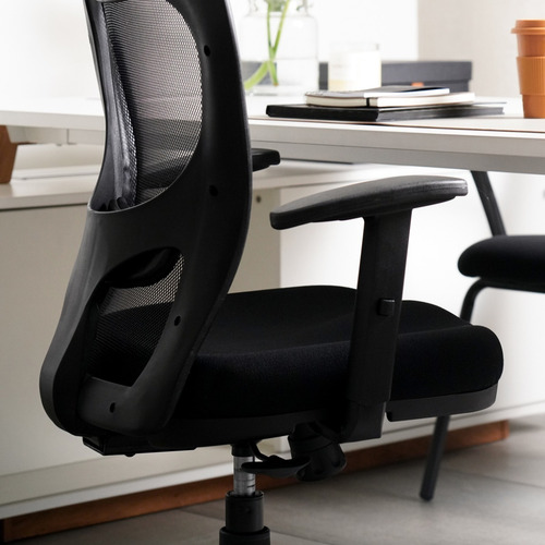 Silla Citiz Respaldo Ergonómico Almohadilla Regulable Rossi Color Negro - Tela Marathon