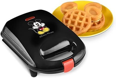 Disney Dcm-9 Mickey Mini Waffle Maker, Negro