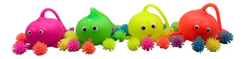 Squishy Yoyo Pulpo Pack X10 Antiestres Sensorial De Goma