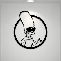 Comprar Cuadro Decorativo Calado En Madera Mdf Circulo Marge Simpson