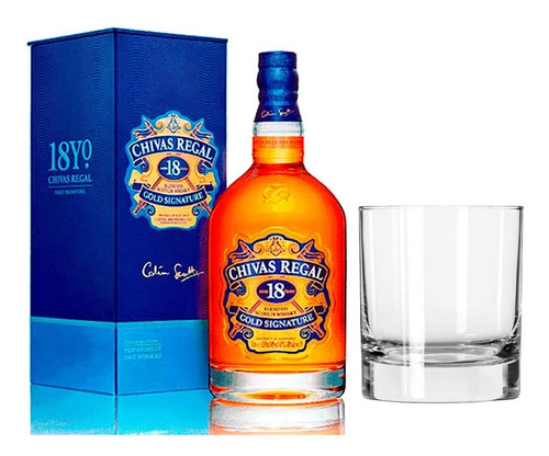 Whisky Chivas Regal 18 Años 750 Ml + Vaso Cristal De Regalo!