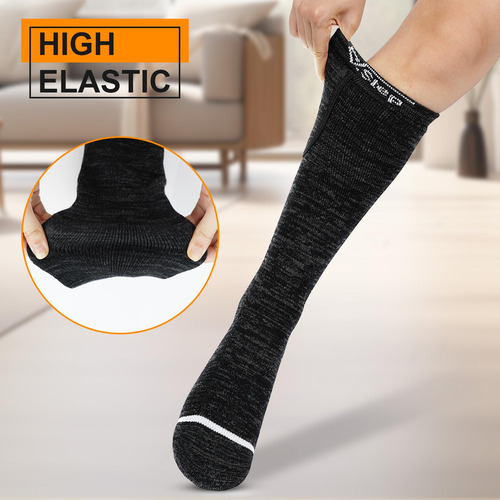 Calcetines Térmicos Eléctricos Modelo Recargables Negro-gris Diseño De La Tela Talle