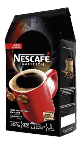 Café Instantáneo Nescafé Tradición  - 500 Grs -