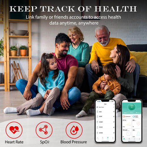 Monitor De Actividad Física Smart Health Ring Milavan, Plate