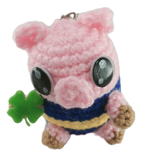 Amigurumi Cerditos Crochet 7cm Llavero Boca De La Suerte