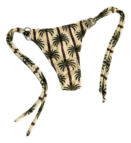 Bikini Triángulo Tanga Dark Beach Bloom Para Mujer