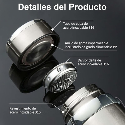 Termo De Acero Inoxidable 316, 1000ml De Agua Termo (plata)