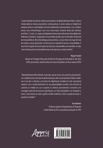Potencialidade Narrativa Do Sintoma Psicossomatico - 1ªed.(2022), De Nataly Netchaeva Mariz. Editora Appris, Capa Mole, Edição 1 Em Português, 2022