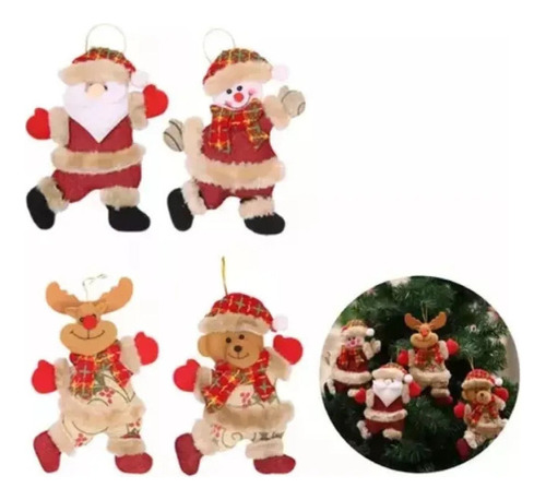 Papá Noel Peluche Árbol De Navidad Colgantes 20 Pcs