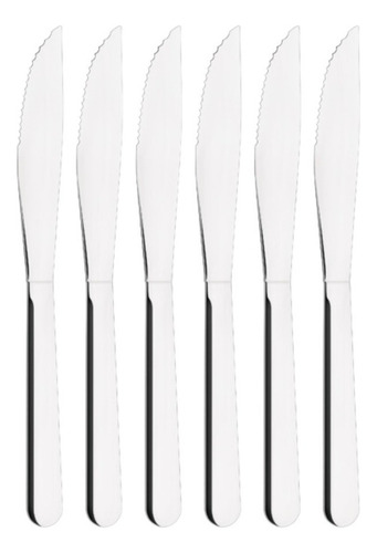 Cuchillo Mesa Malibu-430 Tramontina 23731/504 Set 12 Pzs Color Acero