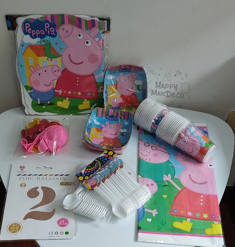 Kit Decoración Infantil Peppa Pig, Para 24 Personas.