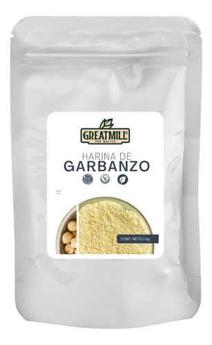 Imagen 1 de 3 de Harina De Garbanzo Great Mill Sin Azúcar Para Dieta Keto 1kg