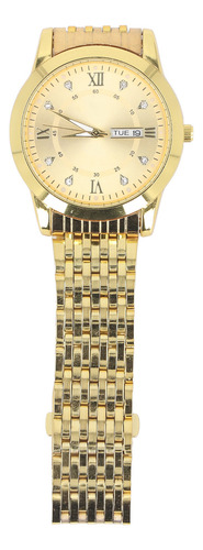 Reloj De Cuarzo Para Hombre De Negocios Con Movimiento Dorad