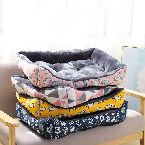 Cama Mascota Ultrasuave Gato Perro Xxl Hasta 50kg - Wuf Colo Azul 02