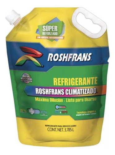 Refrigerante Verde Roshfrans Climatizado Galon 4 Lts 70/30