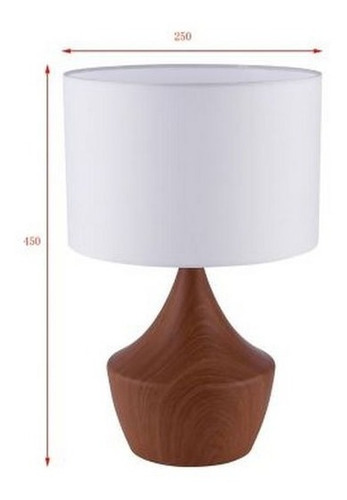 Lámpara De Mesa Aitim 1l E27 Blanco