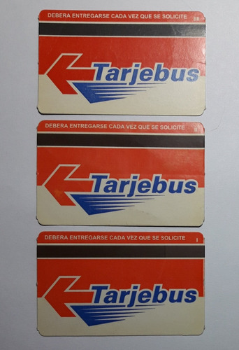 Lote 3 Tarjetas Tarjebus Bahia Blanca 1 , 2 Y 3 