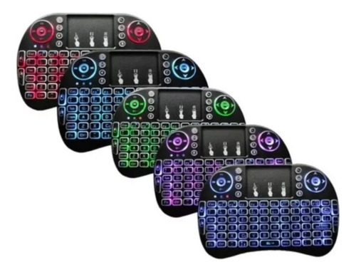 Mini Teclado Wireless Recarregável Com Luzes E Touchpad