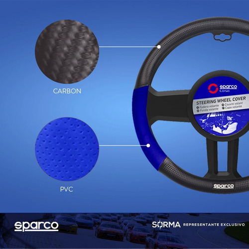 Imagen 5 de 10 de Funda Cubre Volante Universal Sparco Pvc