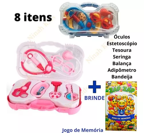 Maleta Kit Medico Brinquedo Doutora Medicina Enfermeira + Jogo