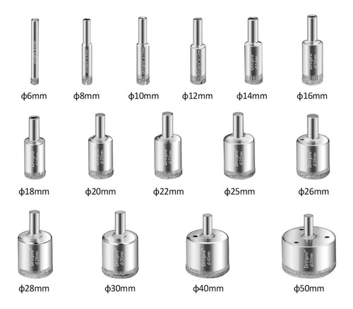 Brocas Para Cerámica, Mármol Y Vidrio 15 Piezas