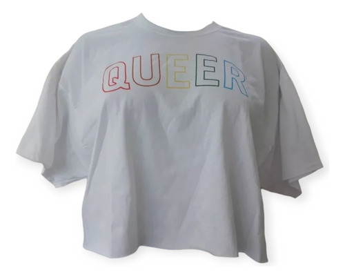 Blusa Corta Lgbt Pride Queer Mujer Talla Extra Xxl / 38-40