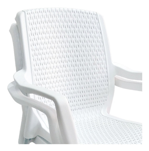 Silla Plastica Apilable Malbec Reforzada Patas Aluminio