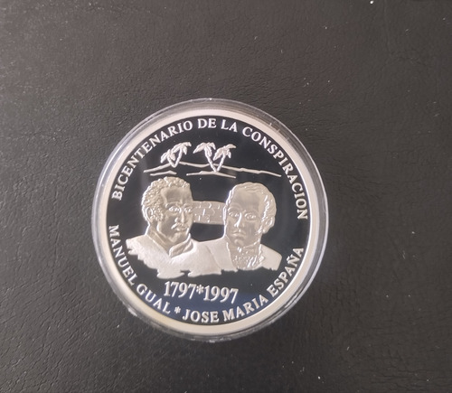 Moneda Bs500 Conspiración Gual España 1997 Plata Proof 1997