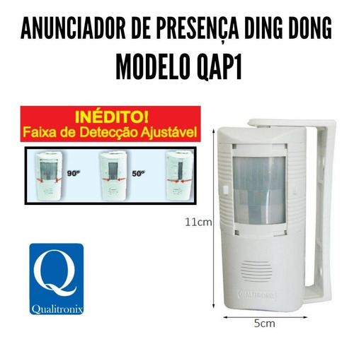 Sensor De Presença Ding Dong Detector Segurança Sonoro Qapi