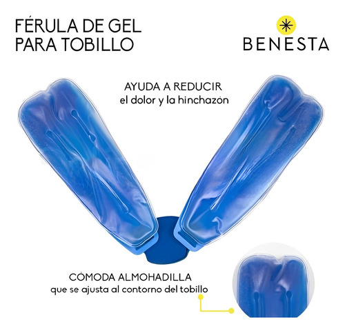 Férula De Gel Para Tobillo Unitalla Comoda Ortopedico Azul