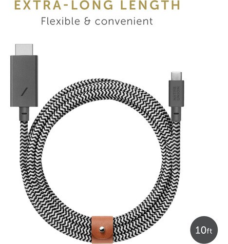 Native Union Belt Cable Hdmi 2.0 Usb-c A Hdmi - Cable Reforz