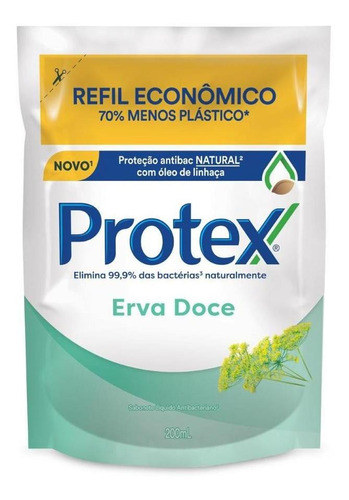 Sabonete Líquido Protex Erva Doce 200ml Refil