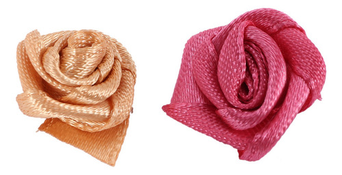 Rosetones Con Forma De Rosa Satinada Hechos A Mano De Crysta