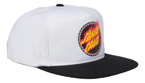 Santa Cruz Mid Profile Snapback Baseball Hat Check Ringed Fl