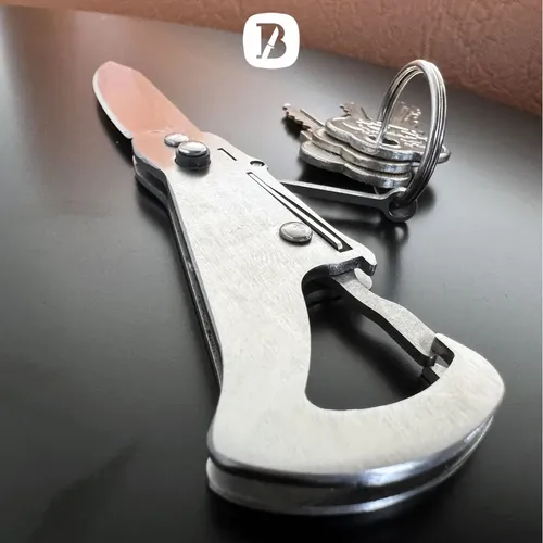 Canivete Chaveiro De Bolso Inox Com Abridor Bianchi Cor Prateado