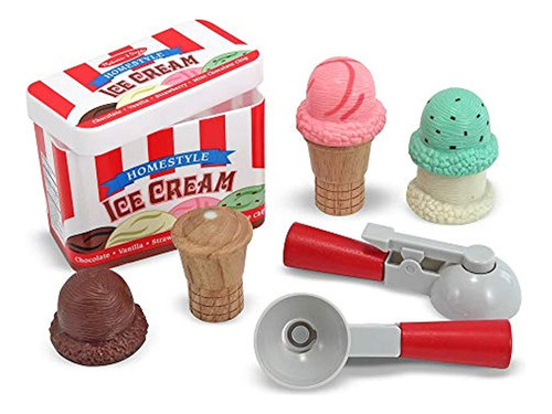Melissa - Doug Scoop Y Stack Ice Cream Cone Juego De Pretend