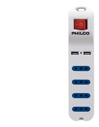 Extension Xt41 Usb 4 Pos Blanco Philco